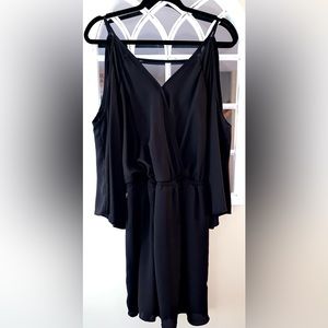 XL Sans Souci black cold shoulder mini dress